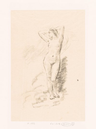 دراسة امرأة عارية واقفة بواسطة Ignace Henri Jean Fantin Latour