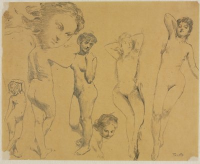 دراسات العراة الإناث بواسطة Ignace Henri Jean Fantin Latour