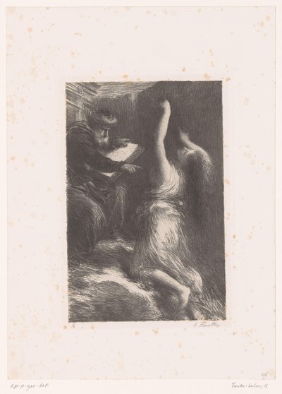 ساحر Klingsor يستدعي كوندري بارسيفال. القانون الثاني. استحضار دي كوندري حياة وأعمال ريتشارد فاغنر (عنوان المسلسل) بواسطة Ignace Henri Jean Fantin Latour