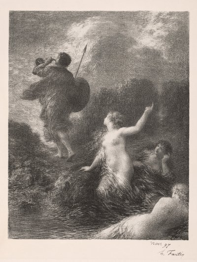 شفق الآلهة: سيغفريد ونهر الراين بواسطة Ignace Henri Jean Fantin Latour