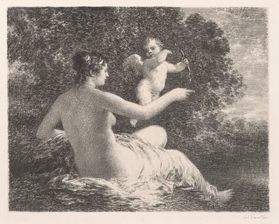 فينوس وكوبيد بواسطة Ignace Henri Jean Fantin Latour