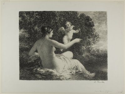 فينوس و كيوبيد طبق كبير بواسطة Ignace Henri Jean Fantin Latour