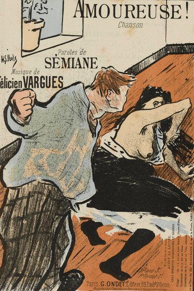 غلاف نتيجة Amoureuse! بقلم فيليسيان فارغيس وإيبلز وهنري غابرييل (1867-1936). الطباعة الحجرية الملونة بواسطة هنري غابرييل ابلز