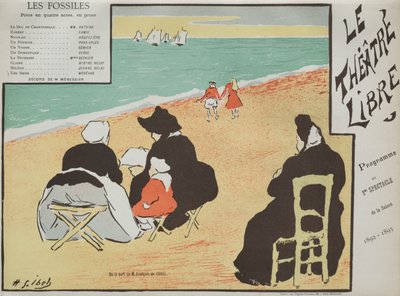 برنامج Les Fossiles من Théâtre Libre ، 1892. بواسطة هنري غابرييل ابلز