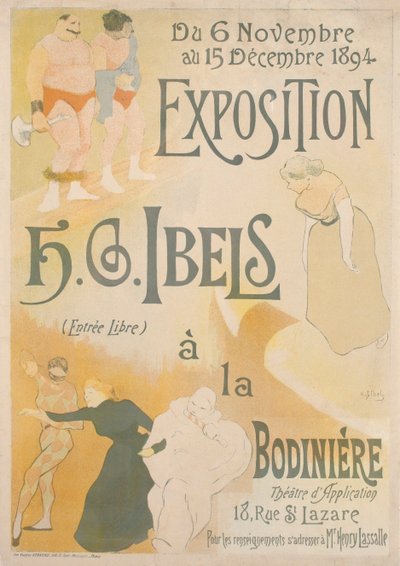 ملصق لمعرض Henri-Gabriel Ibels 1894. بواسطة هنري غابرييل ابلز