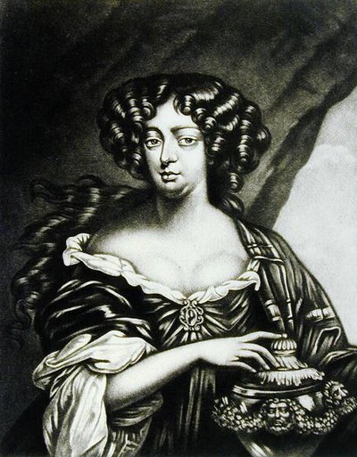 صورة للسيدة صوفيا بولكيلي (fl.1688) منقوشة بواسطة روبرت دونكارتون (1744-ج 1817) من شخصيات لامعة في التاريخ البريطاني (mezzotint) بواسطة هنري جاسكار