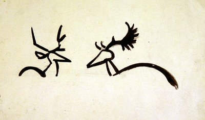 الأيل (غسل أسود على قلم رصاص على ورق) بواسطة هنري جودييه برزيسكا