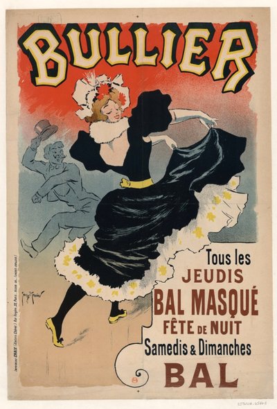 Bullier ، كل خميس بال ماسكي ، حفلة ليلية ، 1896. بواسطة هنري جورج مونييه