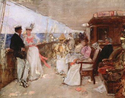 الإبحار في الأرخبيل ، c.1898 (رسم) بواسطة هنري جيرفيكس