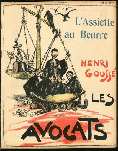 غلاف "" "L’Assiette au Beurre" "" ، ساخر في الألوان بواسطة هنري جوس