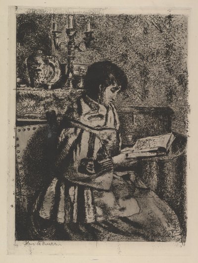 القارئ ، كاليفورنيا. 1870. بواسطة هنري جان أوغستين دي برايكلير