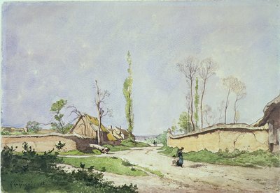 No.1534 A Village Road، Oiseme، 1888 بواسطة هنري جوزيف هاربينييس