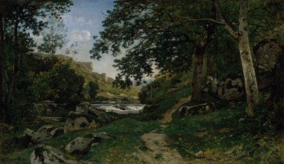 الطريق الصخري في Morvan Chemin des roches dans le Morvan ، 1869. بواسطة هنري جوزيف هاربينييس