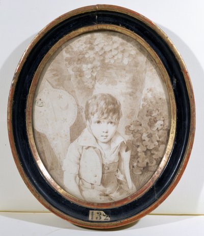 Honore de Balzac (1799-1850) عمره ستة أعوام ، 1805 (قلم جاف وحبر وغسل على ورق) بواسطة هنري جوزيف هيس
