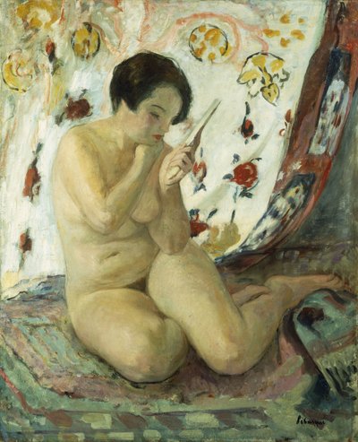 جلس عارية مع مرآة ؛ نو أسيس أو ميروار ، 1925-1930 بواسطة هنري ليباسك