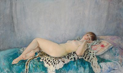 عارية على جلد النمر ، Le Cannet ، 1926 بواسطة هنري ليباسك