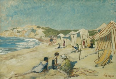 الشاطئ في بوينت سانت جيلداس ؛ La Plage a la Pointe St Gildas ، c.1920 بواسطة هنري ليباسك