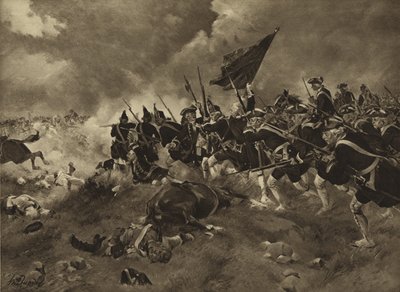 معركة ديتينجن ، 1743 (الحفر) بواسطة Henri Louis Dupray