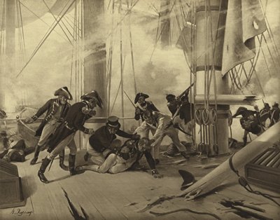 معركة ترافلغار ، 1805 (الحفر) بواسطة Henri Louis Dupray