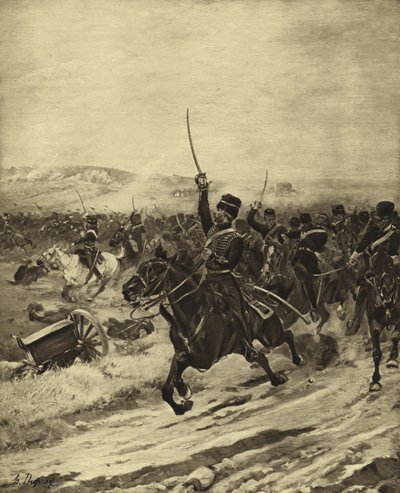المسؤول عن اللواء الخفيف ، معركة بالاكلافا ، 1854 (الحفر) بواسطة Henri Louis Dupray