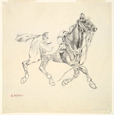 الحصان العسكري بواسطة Henri-Louis Dupray