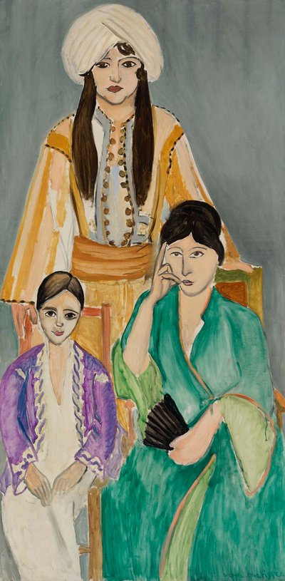 الأخوات الثلاث بخلفية رمادية (Les Trois soeurs sur fond gris) بواسطة هنري ماتيس
