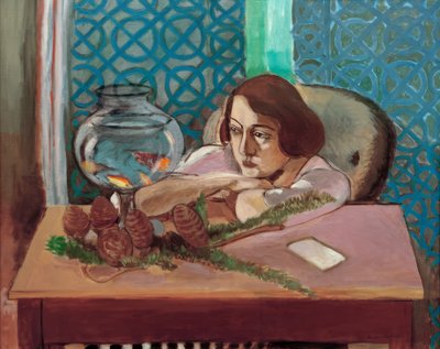 امرأة أمام حوض أسماك بواسطة هنري ماتيس