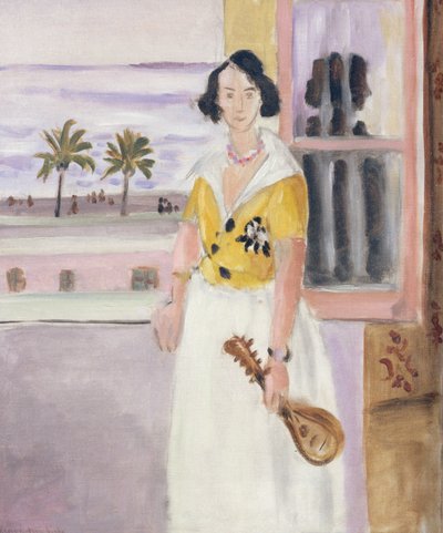 امرأة مع ماندولين، 1921-1922 (زيت على قماش) بواسطة هنري ماتيس