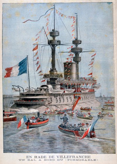 كرة على متن البارجة Formidable ، ميناء فيلفرانش ، فرنسا ، 1896 بواسطة هنري ماير