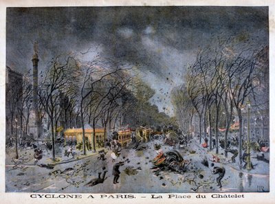 إعصار في باريس ، Place du Châtelet ، 1896 بواسطة هنري ماير