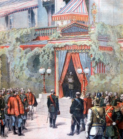 إعلان عن صحة القيصر ألكسندر الروسي ، قصر ليفاديا ، سانت بطرسبرغ ، روسيا ، 1894 بواسطة هنري ماير
