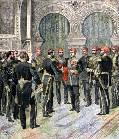 عودة الوشاح الكبير لجوقة الشرف إلى الخديوي الجديد في مصر ، 1892 بواسطة هنري ماير