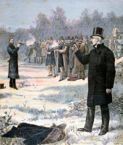 المبارزة بين بول ديروليدي وجورج كليمنصو ، 1893 بواسطة هنري ماير