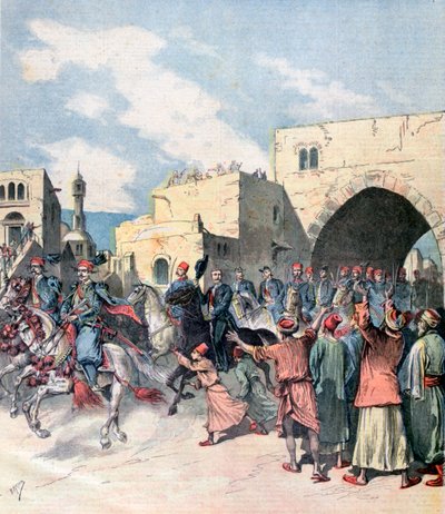 يصل القنصل الفرنسي إلى بيت لحم خلال احتفالات عيد الميلاد عام 1892 بواسطة هنري ماير