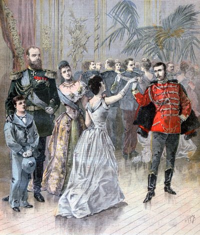 القيصر ألكسندر الثالث من روسيا والسفير الفرنسي في سان بطرسبرج ، 1893 بواسطة هنري ماير