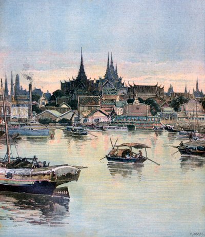 منظر لبانكوك ، 1893 بواسطة هنري ماير