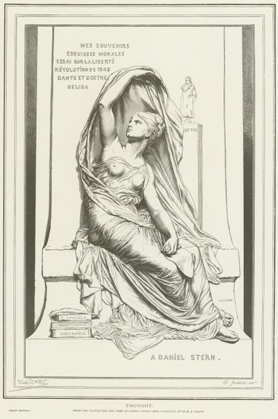 رمزية الفكر بواسطة Henri Michel Antoine Chapu