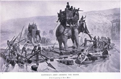 جيش حنبعل يعبر الرون ، من شركة جريشام للنشر المحدودة ، 1920 بواسطة هنري بول موت