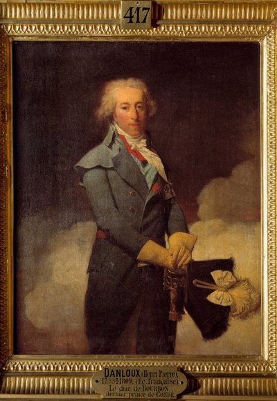 صورة لويس هنري جوزيف دي بوربون (1756 - 1830) التاسع والأخير أمير كوندي. لوحة هنري بيير دانلو (1753-1809) بواسطة Henri Pierre Danloux