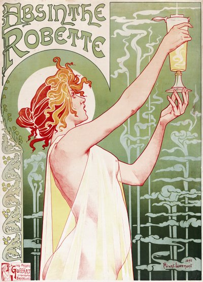 ملصق Absinthe Robette بواسطة Privat Livemont بواسطة هنري أنطوان ثيودور ليفيمونت