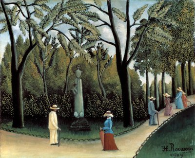 حدائق لوكسمبورغ ، نصب شوبان ، 1909 بواسطة هنري روسو