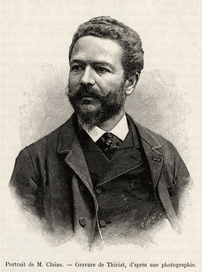 صورة لجول كلاين (1856-1939) ، مستكشف ودبلوماسي ، مؤلف القصة. نقش لثيريات لتوضيح القصة "" سنة واحدة في ماليزيا "، بقلم جول كلاين (1856-1939) بواسطة هنري تيريات