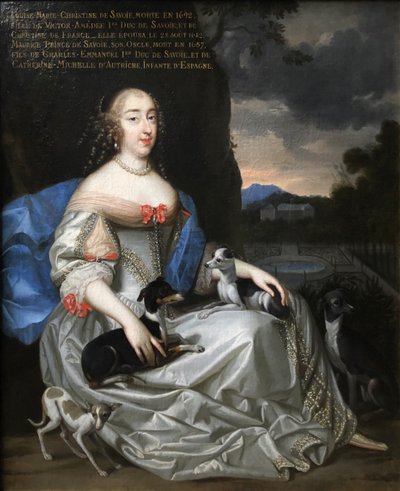 الفرنسية:  لويز ماري كريستين، أميرة سافوا (؟) صورة لآن ماري لويز دورليان مع نقش بعد وفاتها يُعرّفها باسم لويزا كريستينا أميرة سافوا بواسطة هنري وتشارلز بوبرون