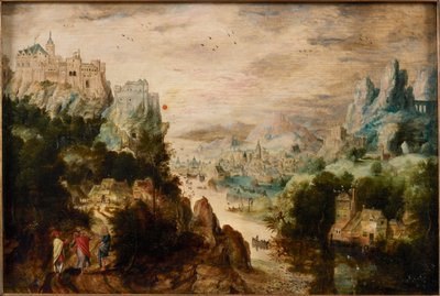منظر طبيعي مع طريق إلى عمواس حوالي عام 1540. بواسطة التقى Henri de Herri مع de Bles