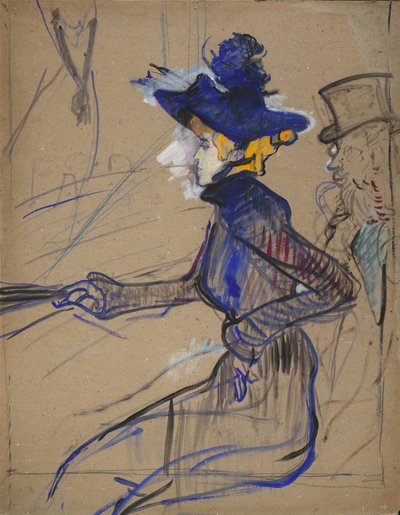 جاين أفريل في ديوان جابونايه بواسطة Henri de Toulouse-Lautrec