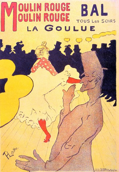 ملصق لعرض "La Goulue" في مولان روج ، باريس 1891 (الطباعة الحجرية) بواسطة هنري دي تولوز لوتريك