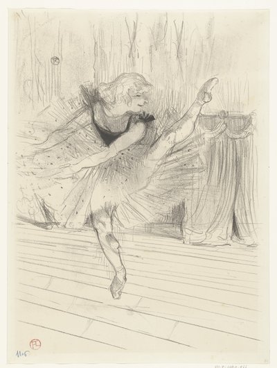 Portret van danseres Ida Heath إيدا هيث راقصة إنجليزية بواسطة هنري دي تولوز لوتريك (توقيع الفنان)