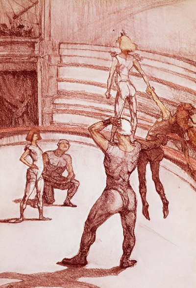 Acrobats (pastel) بواسطة هنري دي تولوز لوتريك