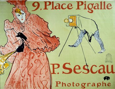 إعلان للمصور P. Sescau ، 9 Place Pigalle في مونمارتر. ملصق هنري دي تولوز لوتريك (1864-1901) بواسطة هنري دي تولوز لوتريك