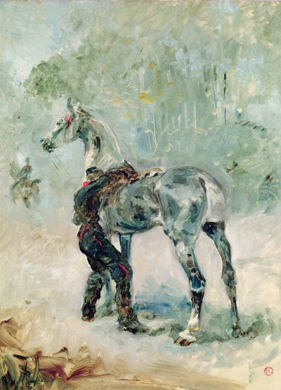 مدفعي سرج حصانه ، 1879 بواسطة هنري دي تولوز لوتريك